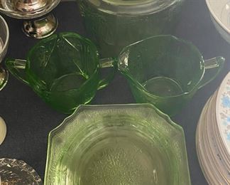 Green Depression Glass