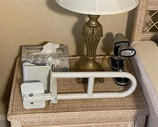 Wicker Bed, Dresser with Mirror and Night Stand