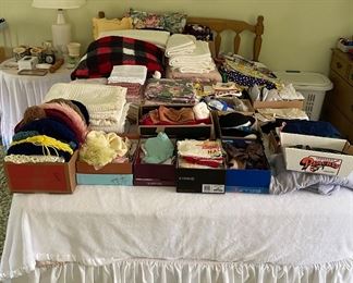 Bed and Dresser with Mirror