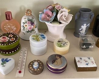 Compacts and Small Porcelain Containers