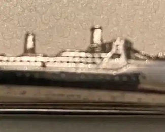 Sterling Figural Ship Tie Bar