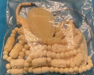 Carved Bone Necklace