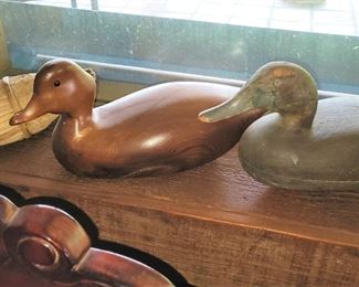 Carved duck decoys