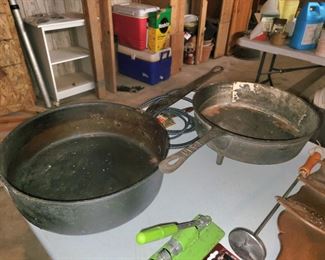 Large cast iron cookware