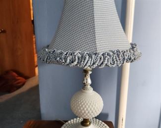 Vintage hobnail lamp qty2