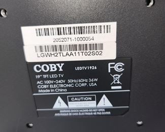 Coby 19" television