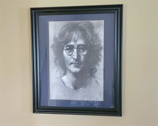 John Lennon sketch by street artist in NYC