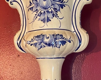 Blue and White Art Pottery Vase (Portugal)