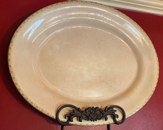 Large Antique Ironstone Serving Platter