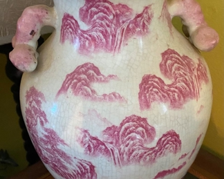 Pink and White Oriental Vase