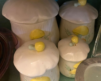 Vintage Mushroom Canister Set