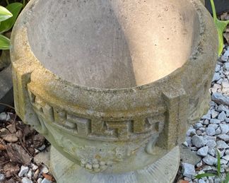 Greek Key Cement Planters