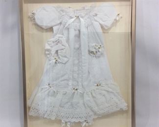 Christening Gown in Shadow Box Frame