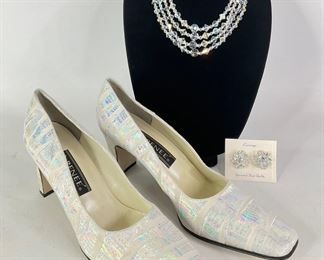 Women's J. Renee Heels and Crystal Jewelry Set