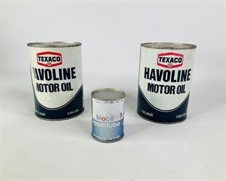 Texaco Motor Oil & Mobil Lubricant