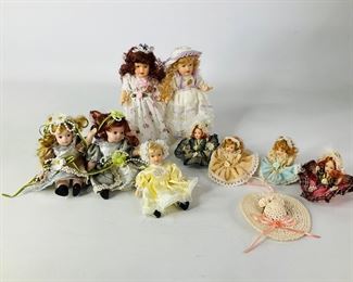 Vintage Miniature Porcelain Dolls