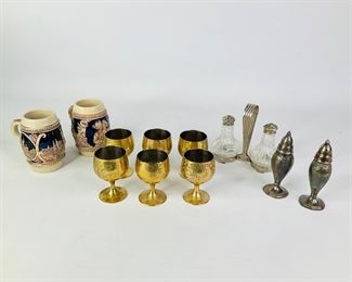 Mini Goblets, Mini Beer Steins, and Salt and Pepper Shakers