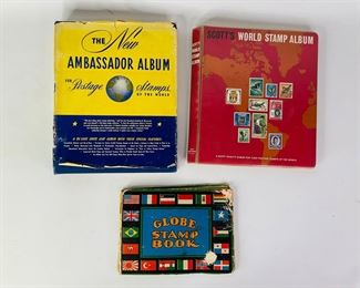 Stamp Albums with Assorted Stamps
