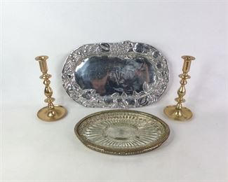 Serving Platters and Candlesticks