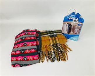  Scarves & Ziploc Space Bag
