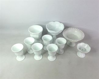  Milk Glass Candy Dishes, Goblets and More!