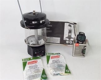 Coleman Propane Lantern and Heart Rate Watch