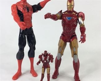 Iron Man and Spiderman Action Figures