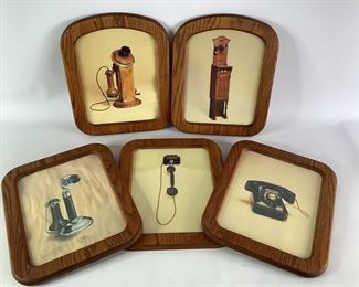 Framed Antique Phone Pictures