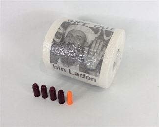  "bin Laden" Wipe Out Toilet Paper Roll and 40 Smith & Wesson Training Dummy Rounds
