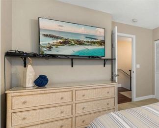 6 drawer dresser w glass top 59x 19.5 x 32. Also includes mirror, not yet shown. 