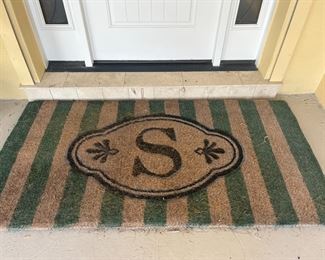 6' monogrammed front door mat