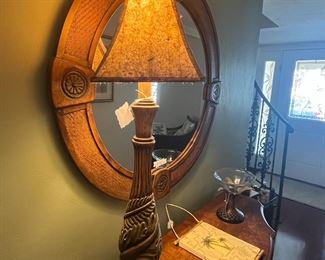 Tall Leaf Lamp (green & brown), 2 available