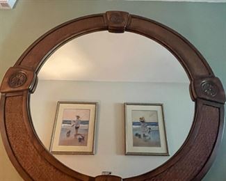 40" round entry mirror