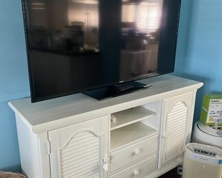 Storage buffet, 60" x 18" x 35", 60" Samsung LED Smart TV