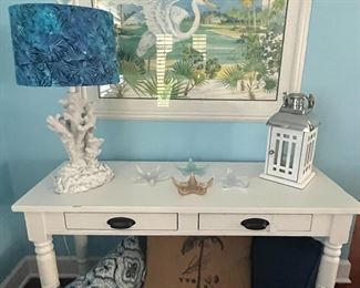 "Magnolia" 2-drawer sofa table, 50" x 18" x 30