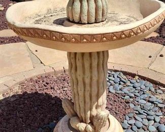 Cactus Bird Bath