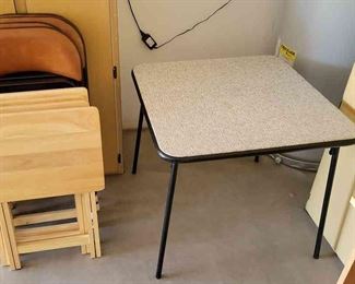 Card Table, Chairs T.V. Trays