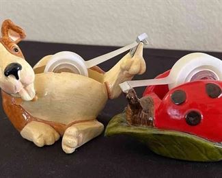 Dog Lady Bug Tape Dispensers