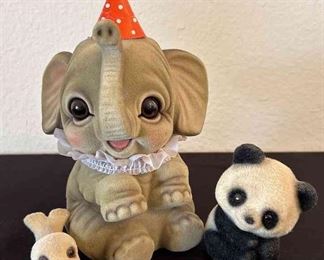 Fuzzy Elephant Coin Bank Friends