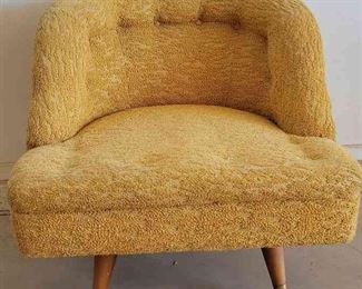 Gold Fabric Swivel Chair