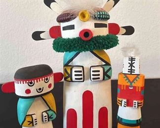 Painted Wood Kachina Friends