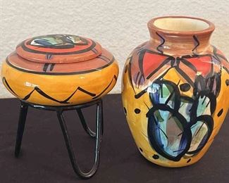 Signed Colorful Vases