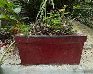 Glazed earthenware planter