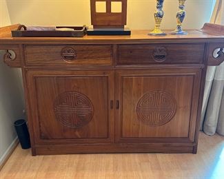 Asian inspired console cabinet