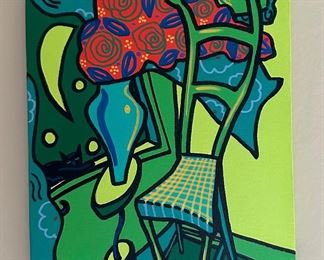Chair With Flowers by Richard Lewis