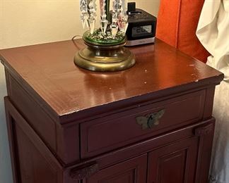 Luster lamp, Asian design cabinet