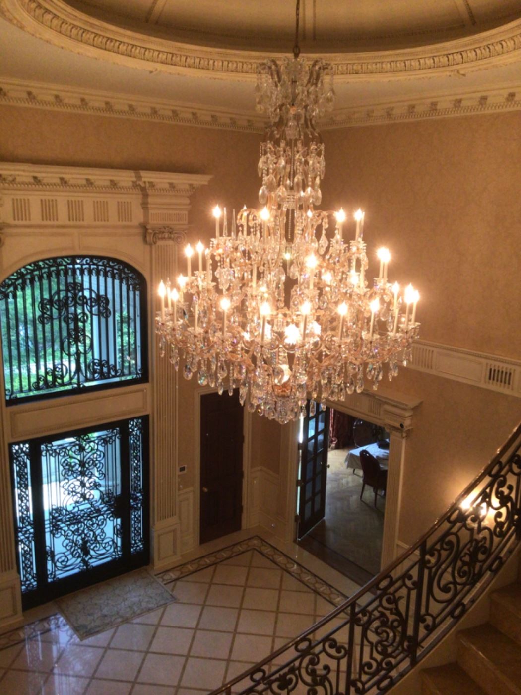 Large Swarovski crystal chandelier 8’x6’