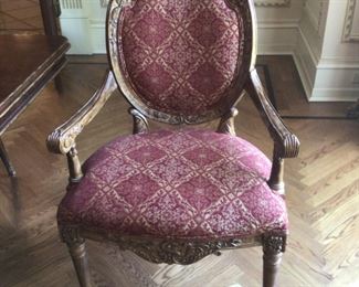 One of 12 dining chairs