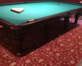 Large billiard table and billiard fixture