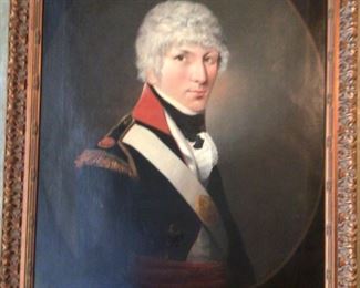 18/19thc Portrait of a British officer, oil on canvas